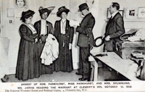 Pankhurst, Drummond, Pankhurst arrested for Rush low