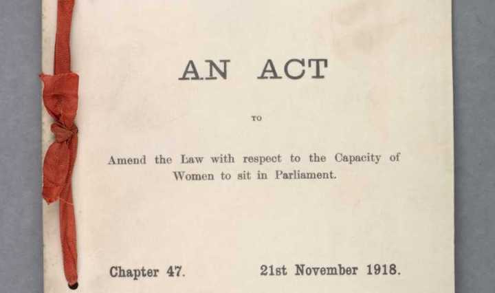1918 Parliament Qualification of Women Act